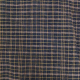 homspun コットンリネン ローブ 201-0100 チェック ベルト付き コート ネイビー レディース ホームスパン【中古】5-0810M∞