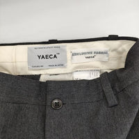 YAECA 14686 テーパードスラックス センタープレス パンツ グレー CHARCOAL レディース ヤエカ【中古】5-0810G∞