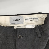 YAECA 14686 テーパードスラックス センタープレス パンツ グレー CHARCOAL レディース ヤエカ【中古】5-0810G∞