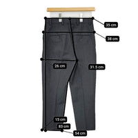 YAECA 14686 テーパードスラックス センタープレス パンツ グレー CHARCOAL レディース ヤエカ【中古】5-0810G∞