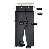 YAECA 14686 テーパードスラックス センタープレス パンツ グレー CHARCOAL レディース ヤエカ【中古】5-0810G∞