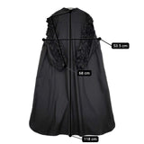 HERENCIA ラッフルバルーンスリーブ ツイルブラウスドレス 定価28380円 H323161 ワンピース ブラック レディース ヘレンチア【中古】5-1124M∞