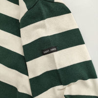 SAINT JAMES ワイドボーダー ウェッソン バスクシャツ T1 長袖Ｔシャツ カットソー ロンＴ キナリ グリーン レディース セントジェームス【中古】5-0810M∞