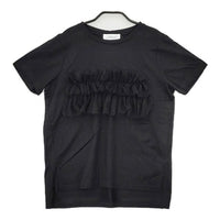 HERENCIA チュールフリルドッキングカットソー 定価12100円 半袖Ｔシャツ カットソー ブラック レディース ヘレンチア【中古】5-0706S∞