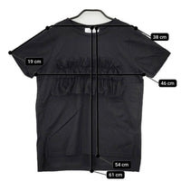 HERENCIA チュールフリルドッキングカットソー 定価12100円 半袖Ｔシャツ カットソー ブラック レディース ヘレンチア【中古】5-0706S∞