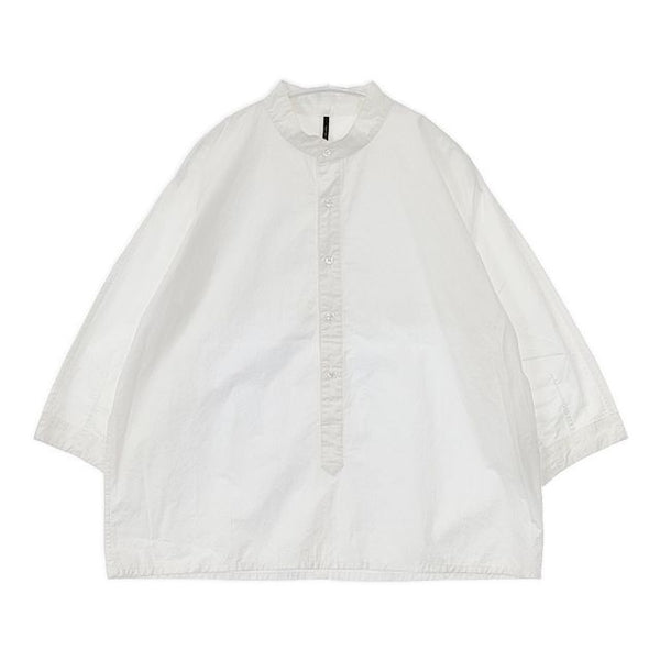 native village スタンドカラー ハーフボタン プルオーバー コットン ブラウス シャツ ホワイト レディース ネイティブヴィレッジ【中古】5-0810M∞