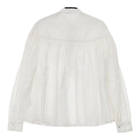 Scye リネン高密度タックブラウス 1218-31065 プルオーバー ブラウス シャツ ホワイト レディース サイ【中古】5-0616M∞
