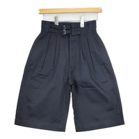 LENO 未使用品 ダブルベルテッドグルカショートトラウザーズ 定価23100円 ショートパンツ ハーフパンツ ショーツ ダークネイビー レディース リノ【中古】5-0706S∞
