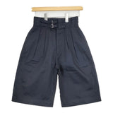LENO 未使用品 ダブルベルテッドグルカショートトラウザーズ 定価23100円 ショートパンツ ハーフパンツ ショーツ ダークネイビー レディース リノ【中古】5-0706S∞