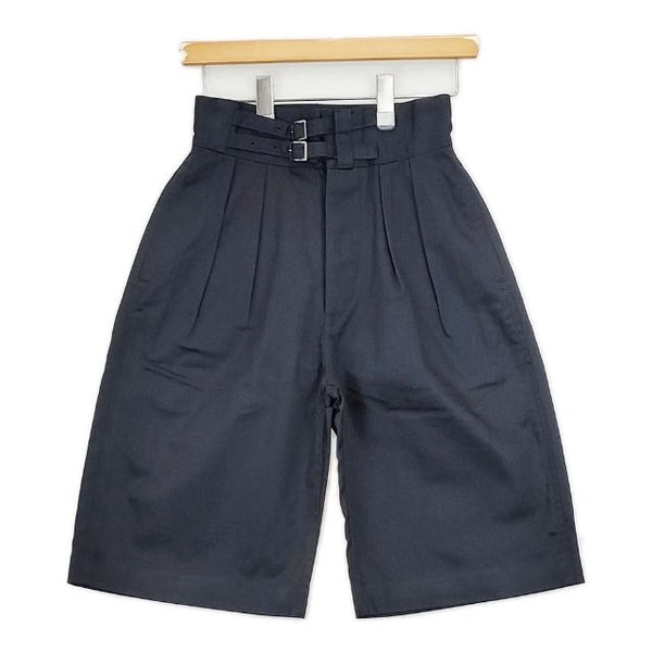 LENO 未使用品 ダブルベルテッドグルカショートトラウザーズ 定価23100円 ショートパンツ ハーフパンツ ショーツ ダークネイビー レディース リノ【中古】5-0706S∞