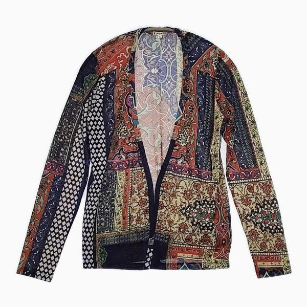 PASHMA シルクカシミヤ インド製 羽織 カーディガン マルチカラー レディース パシュマ【中古】5-0818M∞