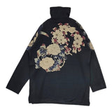 KENZO 花柄 ヴィンテージ ウール セーター ニット 90's エルカ期 ブラック メンズ ケンゾー【中古】5-1009T∞