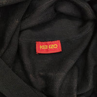 KENZO 花柄 ヴィンテージ ウール セーター ニット 90's エルカ期 ブラック メンズ ケンゾー【中古】5-1009T∞