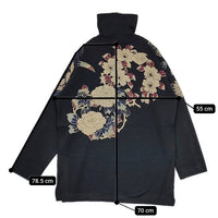 KENZO 花柄 ヴィンテージ ウール セーター ニット 90's エルカ期 ブラック メンズ ケンゾー【中古】5-1009T∞