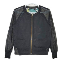 Paul Smith リバーシブル フラワープリント リネン混 ジャケット ブルゾン ブラック レディース ポール・スミス【中古】5-0609M∞