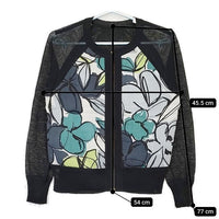 Paul Smith リバーシブル フラワープリント リネン混 ジャケット ブルゾン ブラック レディース ポール・スミス【中古】5-0609M∞