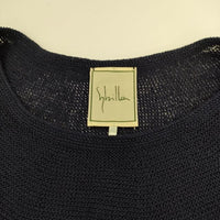 Sybilla ペーパーニット 和紙ナイロン ワンピース ネイビー レディース シビラ【中古】5-0706S∞
