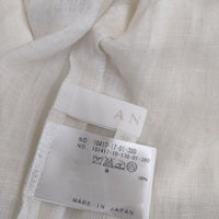ANAYI リネン ノーカラー ジャケット ホワイト レディース アナイ【中古】5-0609M∞