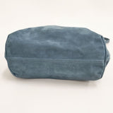 HIROFU ヌバックレザー 2WAＹショルダー ワンショルダー イタリア製 トートバッグ ブルー レディース ヒロフ【中古】5-0806G∞