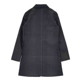 Pal'las Palace 裏地チェック ベルト付き チェック コート 濃紺 ネイビー レディース パラスパレス【中古】5-0810M∞