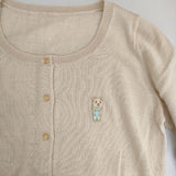 Franche lippee 熊 ベア カーディガン ベージュ レディース フランシュリッペ【中古】5-0921T∞