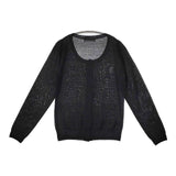 Franche lippee 刺繍 カーディガン ブラック レディース フランシュリッペ【中古】5-0818M∞