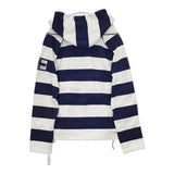 Vm ボーダー コットン ジップアップ パーカー ネイビー ホワイト レディース ヴーム【中古】5-0810M∞