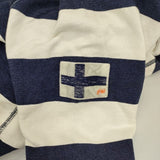 Vm ボーダー コットン ジップアップ パーカー ネイビー ホワイト レディース ヴーム【中古】5-0810M∞