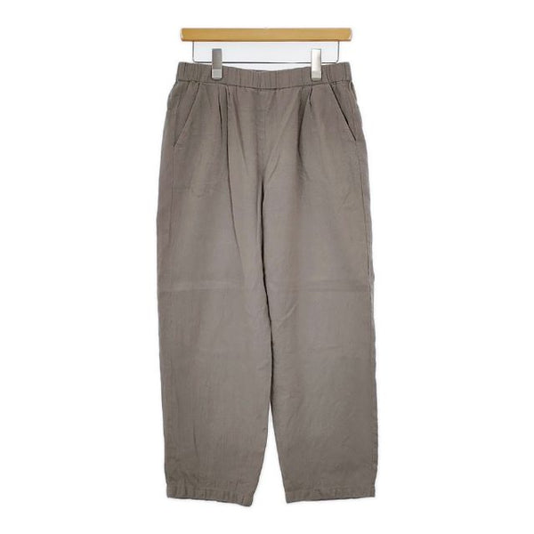 evam eva wide pants ワイドパンツ 定価30800円 E223T087 リネンコットンウール パンツ 22AW グレー レディース エヴァムエヴァ【中古】5-0818M∞