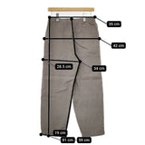 evam eva wide pants ワイドパンツ 定価30800円 E223T087 リネンコットンウール パンツ 22AW グレー レディース エヴァムエヴァ【中古】5-0818M∞