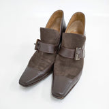 Salvatore Ferragamo イタリア製 サイズ6 ブーティー ヒール 0098612 ブーティ ブラウン レディース サルヴァトーレフェラガモ【中古】5-1014T◎