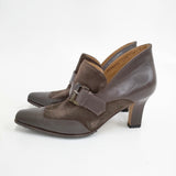 Salvatore Ferragamo イタリア製 サイズ6 ブーティー ヒール 0098612 ブーティ ブラウン レディース サルヴァトーレフェラガモ【中古】5-1014T◎