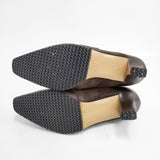 Salvatore Ferragamo イタリア製 サイズ6 ブーティー ヒール 0098612 ブーティ ブラウン レディース サルヴァトーレフェラガモ【中古】5-1014T◎