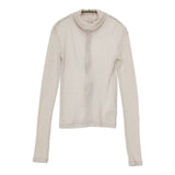INSCRIRE リブニット i24aw-cut66r ニットソー セーター ニット 24AW ベージュ レディース アンスクリア【中古】5-0814T∞