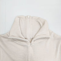 INSCRIRE リブニット i24aw-cut66r ニットソー セーター ニット 24AW ベージュ レディース アンスクリア【中古】5-0814T∞