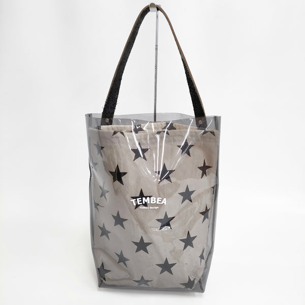 TEMBEA JOURNAL STANDARD別注 星柄 PVC デリバリートート トートバッグ ブラック クリア レディース テンベア【中古】5-0603M◎