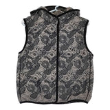 mina perhonen aca2406 stitch garden サイズ38 定価143000円 ダウンベスト 24AW グレー ブラック レディース ミナペルホネン【中古】5-0429T♪