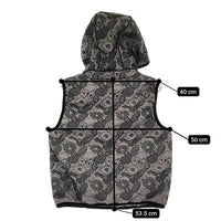 mina perhonen aca2406 stitch garden サイズ38 定価143000円 ダウンベスト 24AW グレー ブラック レディース ミナペルホネン【中古】5-0429T♪