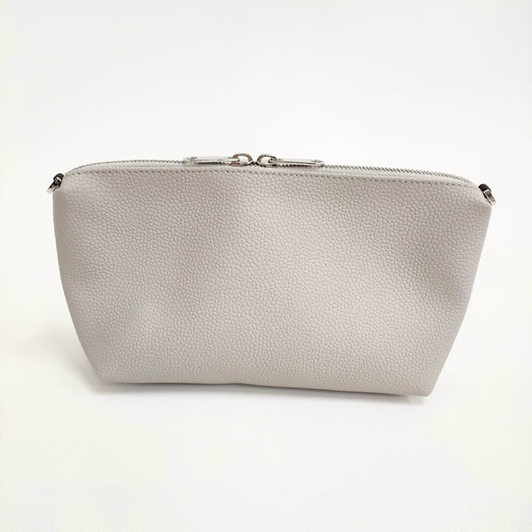 Herve Chapelier 8784G リュクススクエアポーチ 定価98780円 ポーチ ライトグレー レディース エルベ・シャプリエ【中古】5-0429G♪
