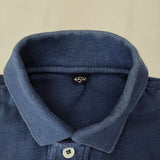 45R/45rpm カノコの908ローファーポロ（インディゴ） 定価29700円 ポロシャツ 紺 メンズ フォーティーファイブアールピーエム【中古】5-0704S♪