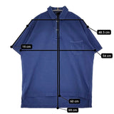 45R/45rpm カノコの908ローファーポロ（インディゴ） 定価29700円 ポロシャツ 紺 メンズ フォーティーファイブアールピーエム【中古】5-0704S♪