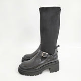 Le Talon 24aw KARIN TAKUBO × LE TALON リブニットベルトブーツ 定価17600円 サイズLL ブーツ ブラック レディース ルタロン【中古】5-1014T◎