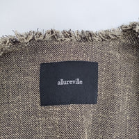 allureville ノンウールツイードジレ 定価38500円 202220 フリンジ ベスト 2022SS ベージュ ブラック レディース アルアバイル【中古】5-0707M△