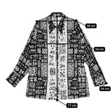 JOURNAL STANDARD ヘリテージプリントシャツ 定価20900円 オーバーサイズ 長袖シャツ 23AW ブラック ホワイト レディース ジャーナルスタンダード【中古】5-0730M∞