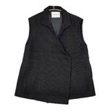 AEWEN MATOPH ツイードノースリーブジャケット ベスト ジレ 定価46200円 8722-299-0023 ジャケット 23aw ブラック レディース イウエンマトフ【中古】5-0906T∞