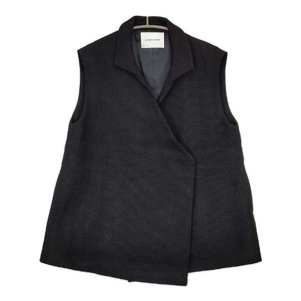 AEWEN MATOPH ツイードノースリーブジャケット ベスト ジレ 定価46200円 8722-299-0023 ジャケット 23aw ブラック レディース イウエンマトフ【中古】5-0906T∞