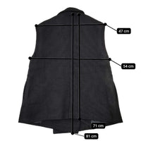 AEWEN MATOPH ツイードノースリーブジャケット ベスト ジレ 定価46200円 8722-299-0023 ジャケット 23aw ブラック レディース イウエンマトフ【中古】5-0906T∞
