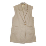 JOURNAL STANDARD L'essage リネンライクオックスベスト 定価29700円 24SS ベージュ ジャーナルスタンダードレサージュ【中古】5-0429M♪