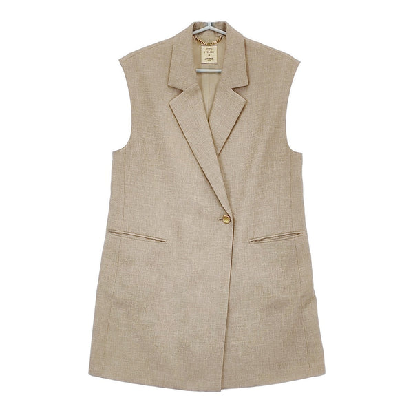 JOURNAL STANDARD L'essage リネンライクオックスベスト 定価29700円 24SS ベージュ ジャーナルスタンダードレサージュ【中古】5-0429M♪