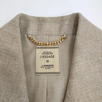 JOURNAL STANDARD L'essage リネンライクオックスベスト 定価29700円 24SS ベージュ ジャーナルスタンダードレサージュ【中古】5-0429M♪